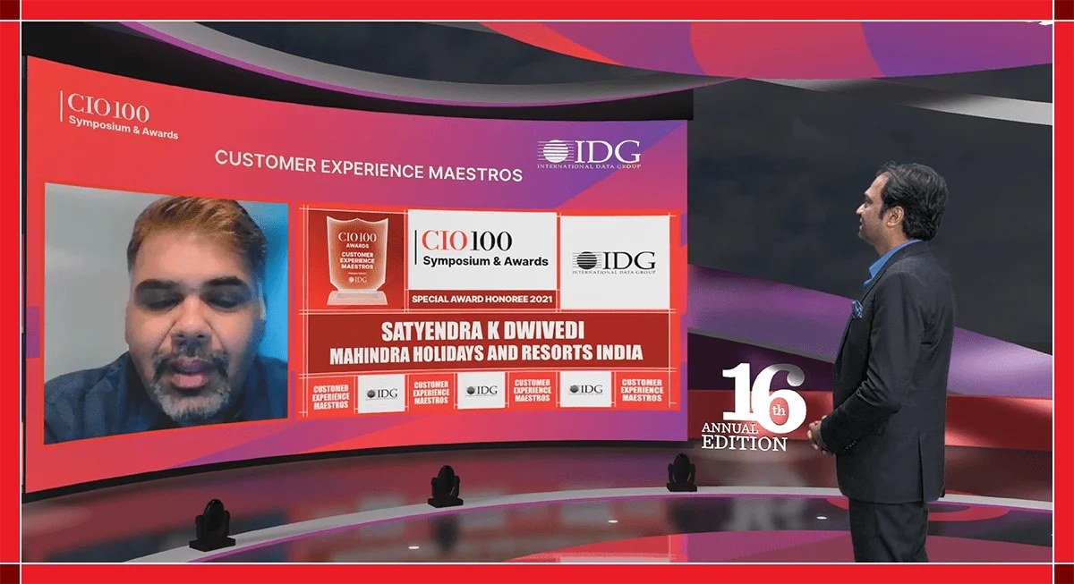 Satyendra K. Dwivedi presenting at the IDG CIO100 Customer Experience Maestros event